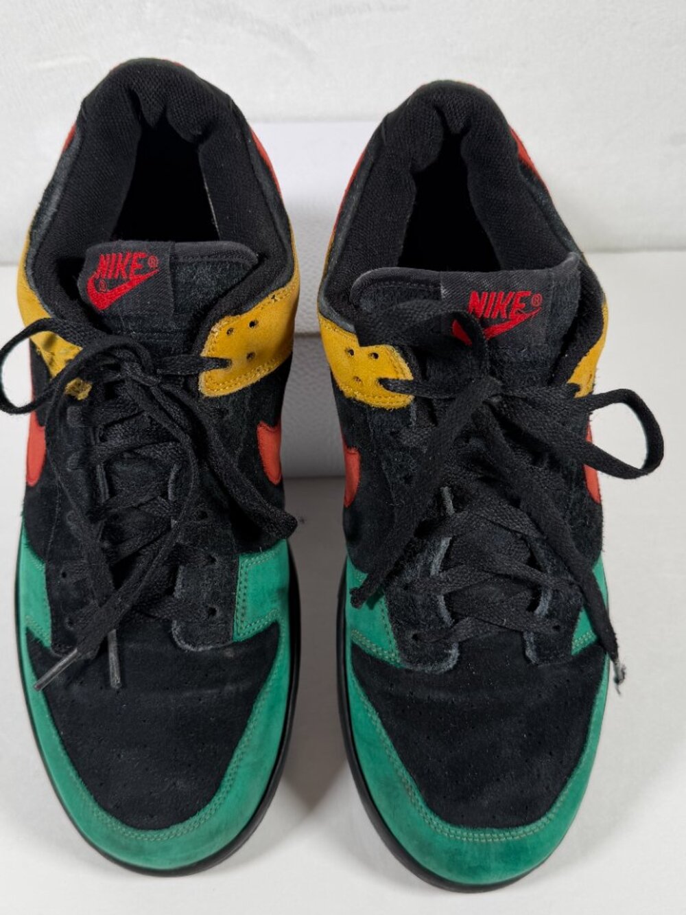 VTG Nike Dunk Low CL Rasta Jamaica Shoes Men Size 11 Black Pine Green 00s GUC - Picture 2 of 8